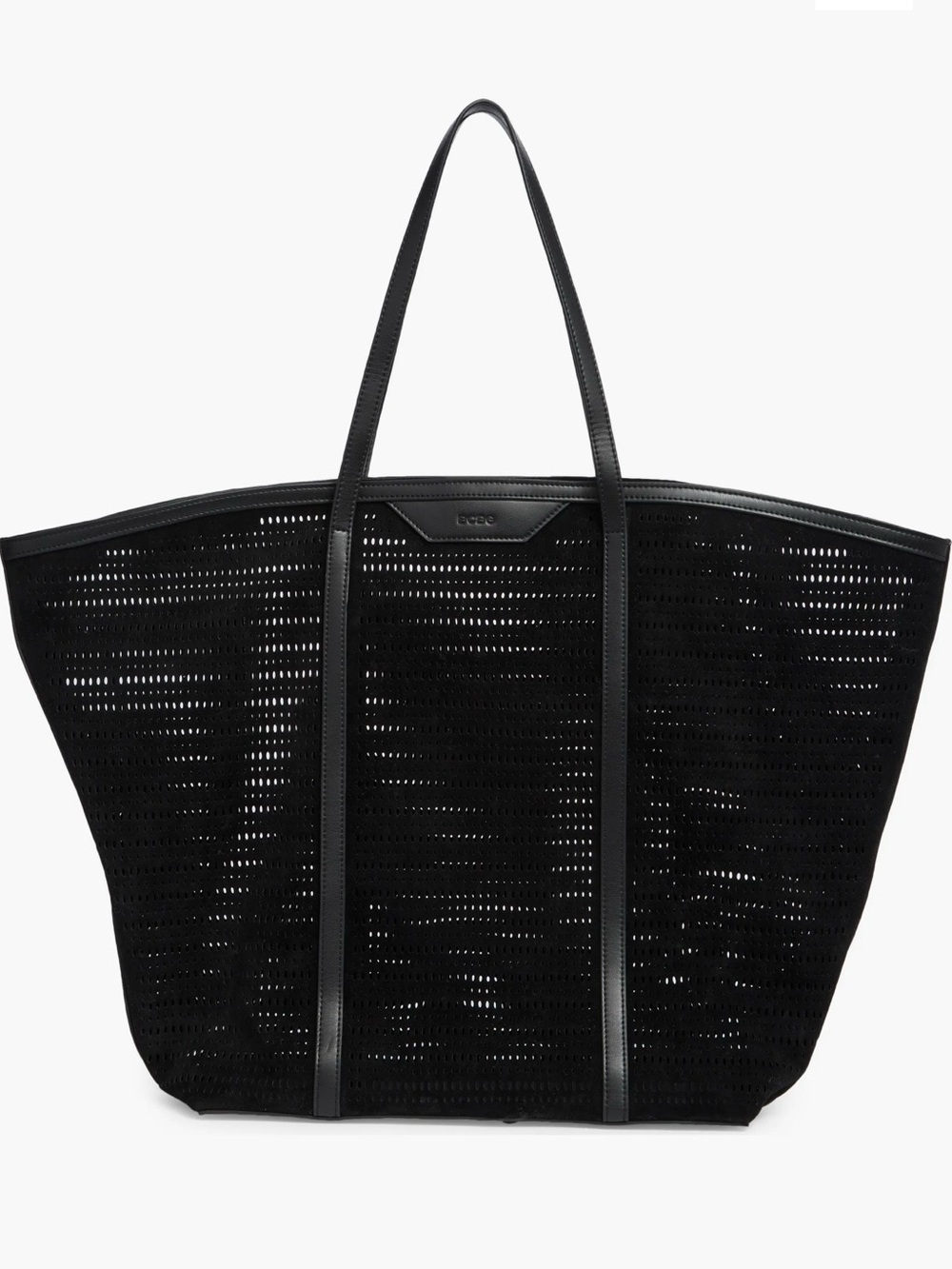 BCBG Black Perforated Large Tote
